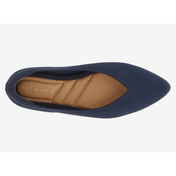Kelly & Katie Maurene Ballet Flat navy blue pointy toe size 8.5 - Picture 1 of 6